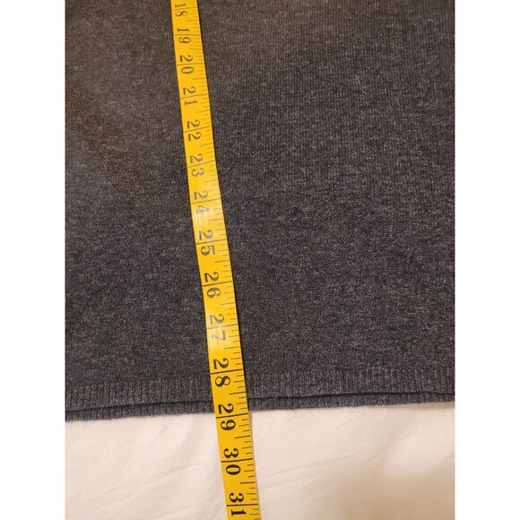 Womens Angora Wool Blend Sweater Top Gray XL Long Valerie Bertinelli Cozy soft - Picture 4 of 5